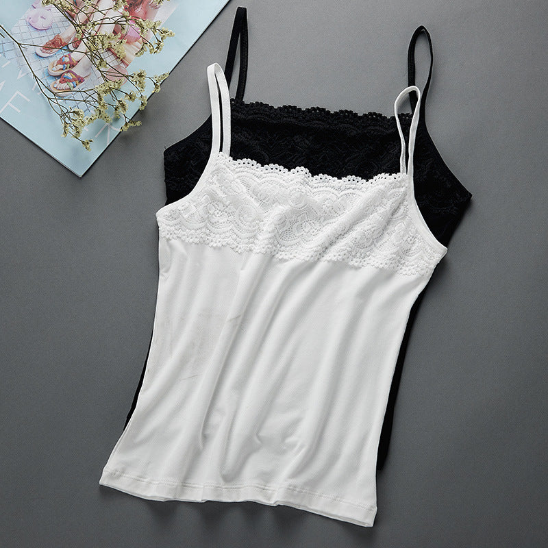Lace Trim Modal Camisole – Slim-Fit & Feminine Must-Have