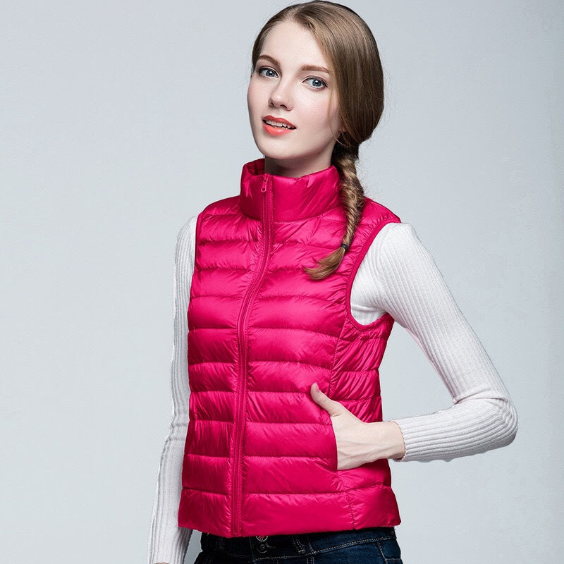 Women’s Light Down Vest Warm Waistcoat