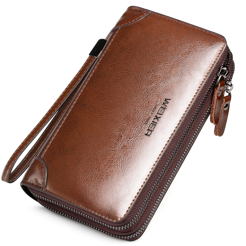 Unisex PU Double Handle Business LWallet ong Clutch Bag Style!