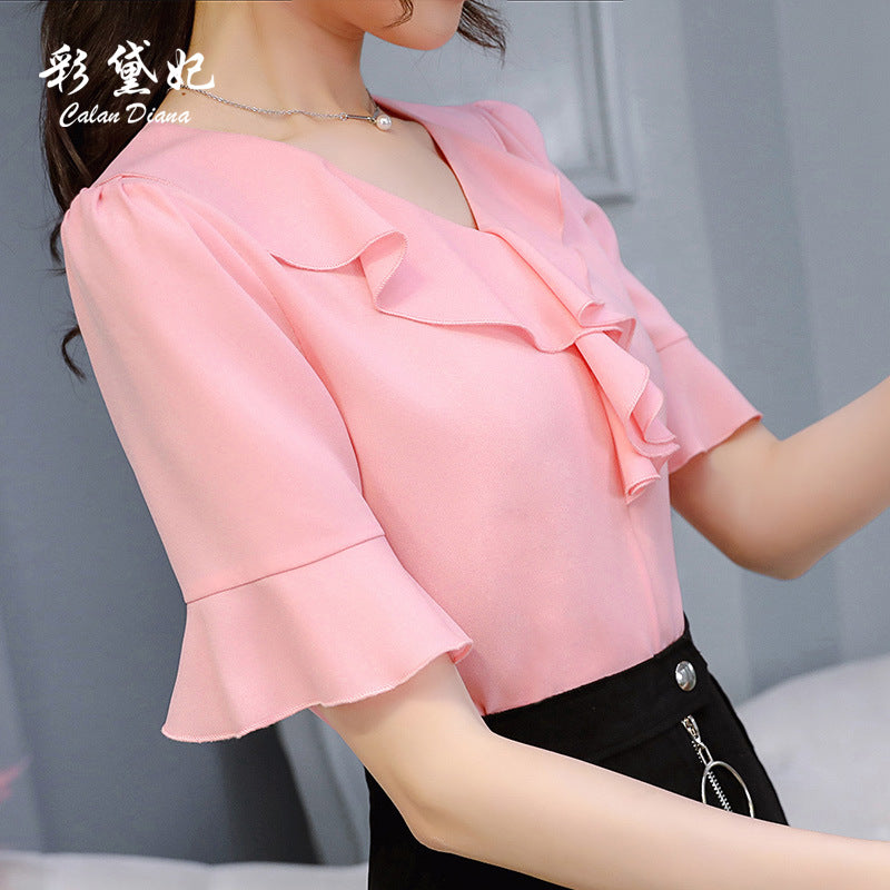 Korean-Style Chiffon Shirt
