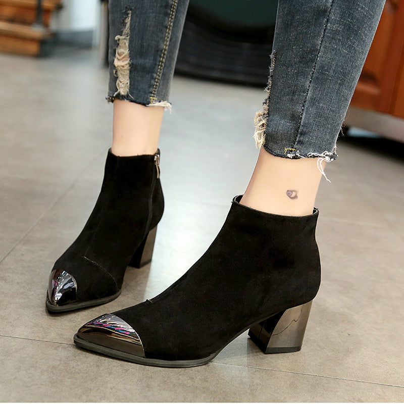 Metal Pointed Martin Boots