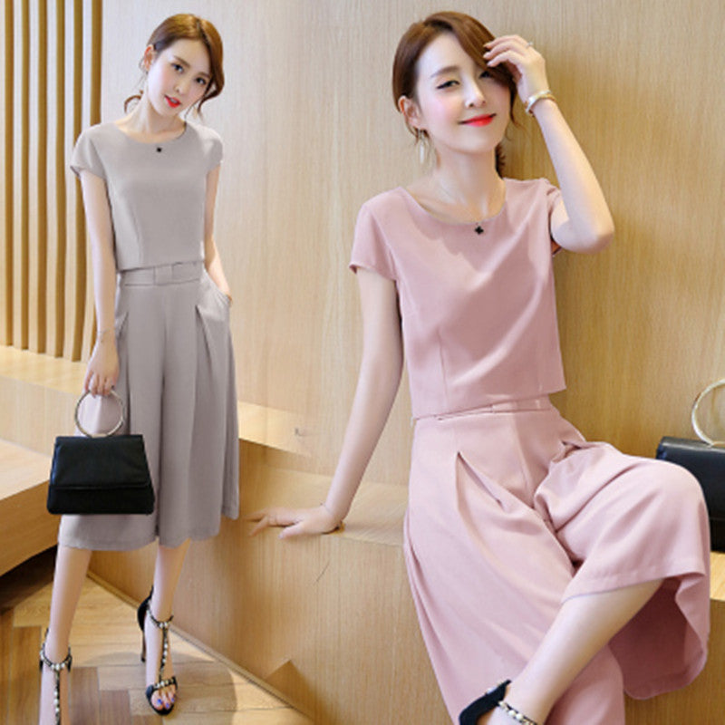 Ethnic Style Wide Pants Suit Women