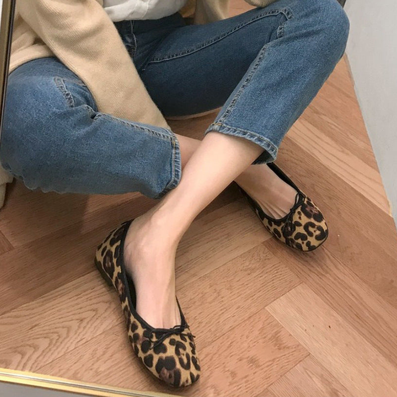 Leopard Bow Sandal