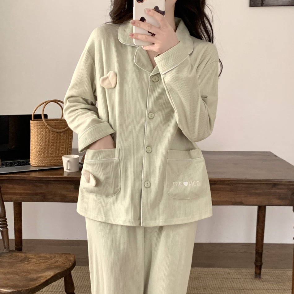 Women’s Knitted Cotton Pajama Set