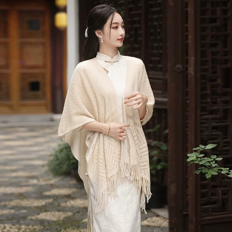 Women’s Solid Color Shawl Thin Summer Office Wrap