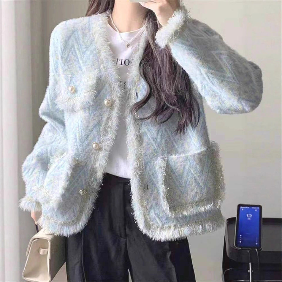 Autumn/Winter Round Neck Casual Versatile Jacket