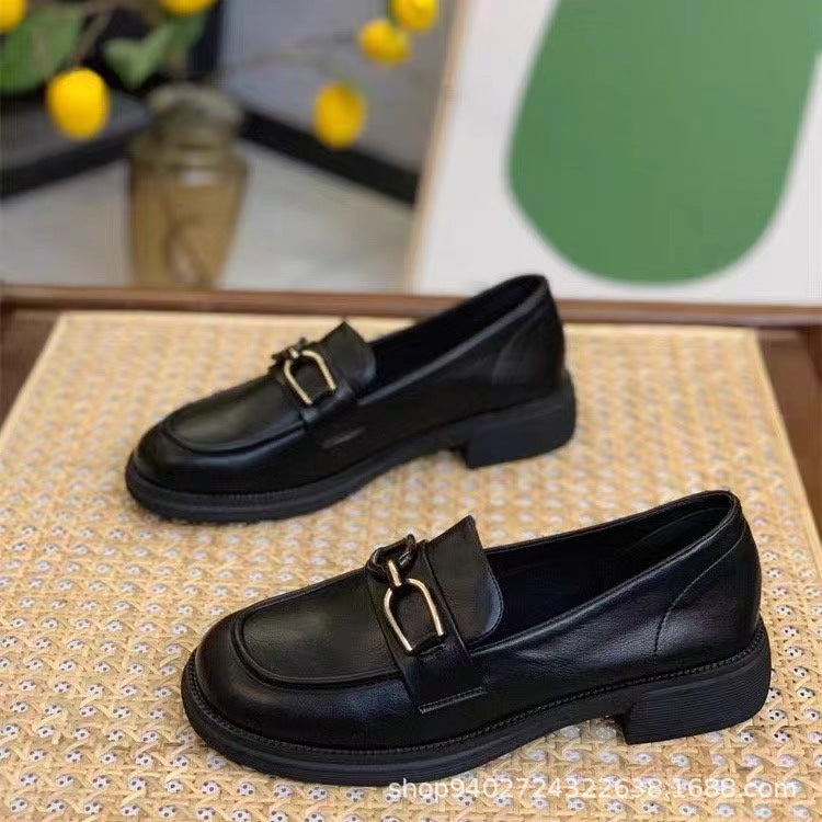 Black Slip-on Loafers – Soft Leather Everyday Flats