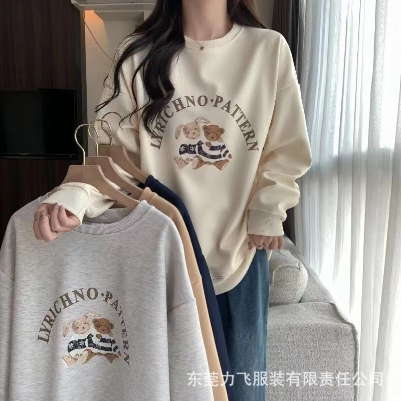 Korean-Style Loose Hoodie Sweatshirt
