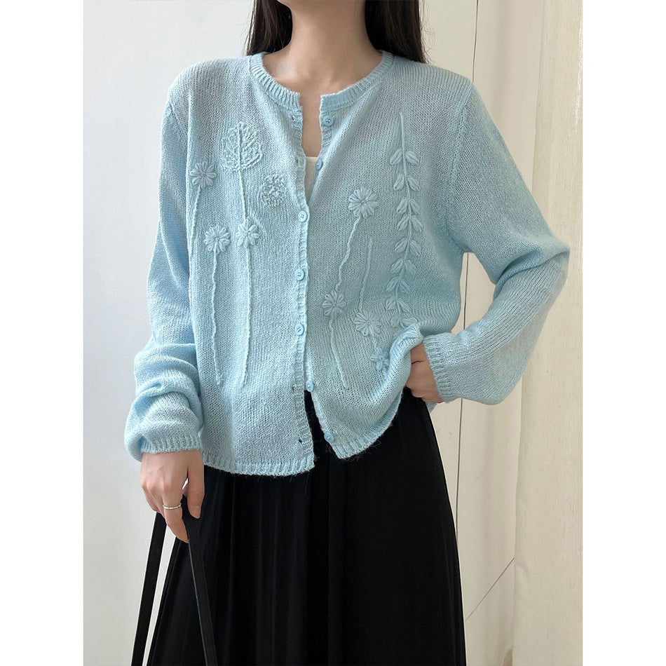 Luxi Wool Crochet Embroidery Sweater