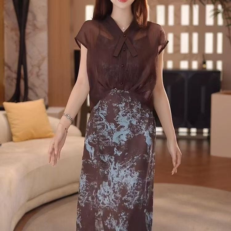 Summer Elegant French Youth Dress Set