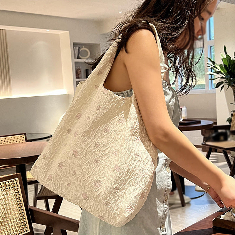 Large Canvas Underarm Bag – Student & Work Shoulder Tote