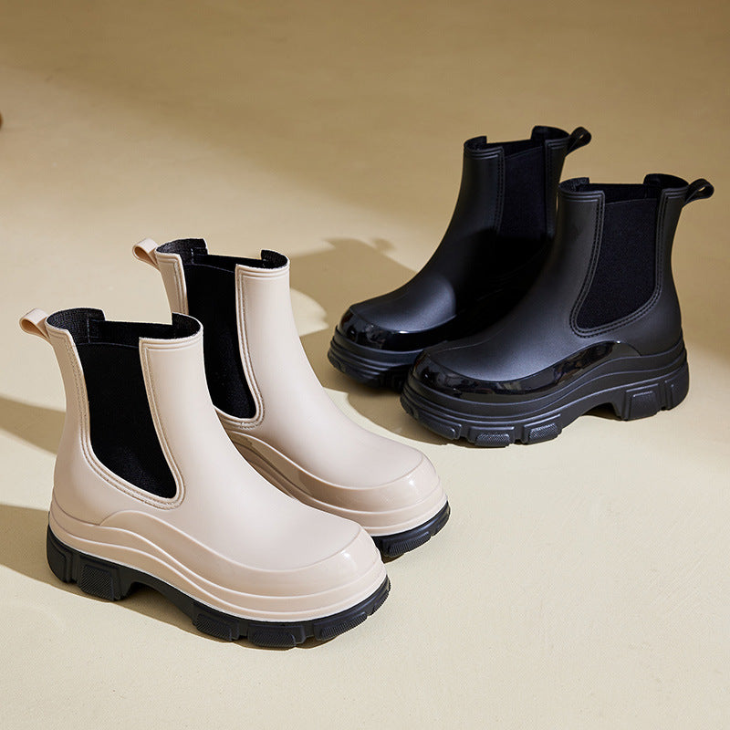 Women’s Waterproof Chelsea Rain Boots Non-Slip
