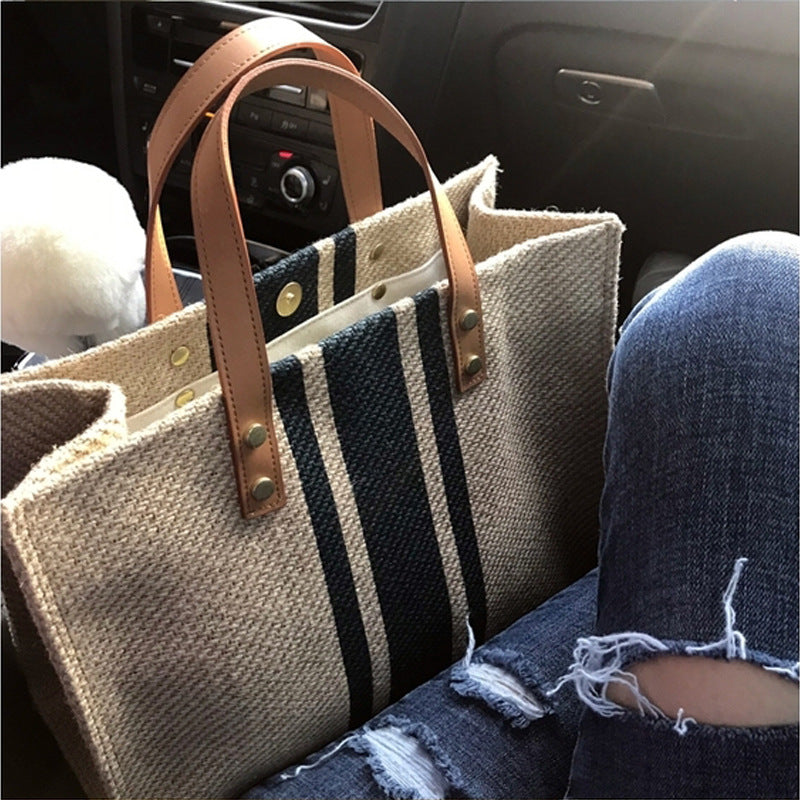 Korean Style Canvas Commuter Bag Women