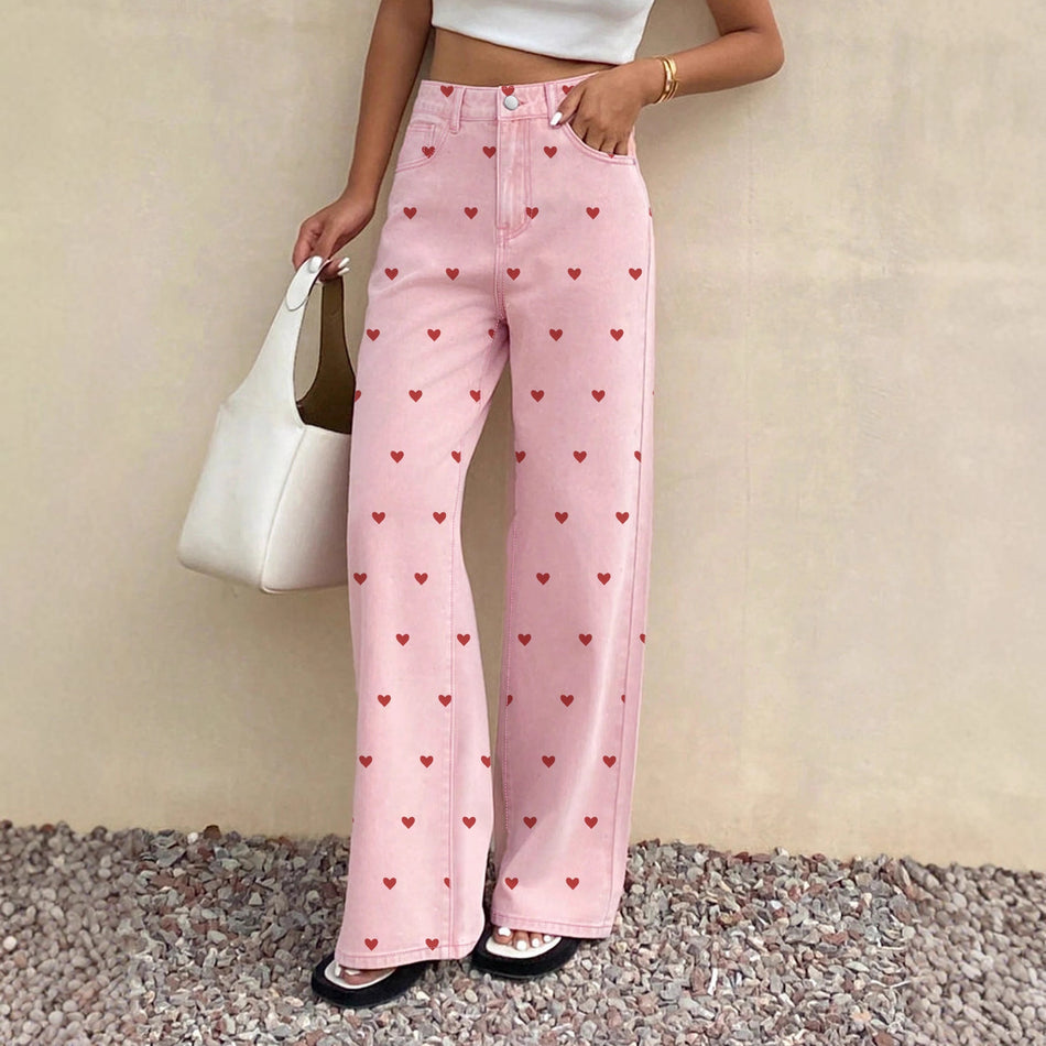 Mid-Waist Narrow & Wide-Leg Jeans