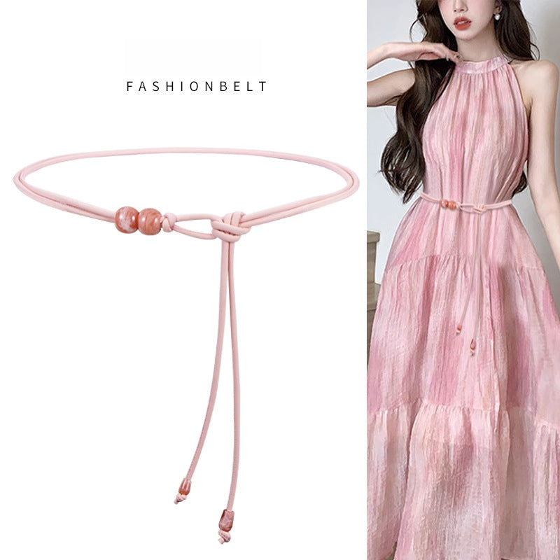 Thin Genuine Leather Belt for Women