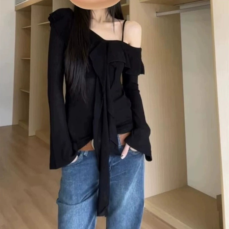 Ruffled Shoulder Top – Bold & Beautiful Fit