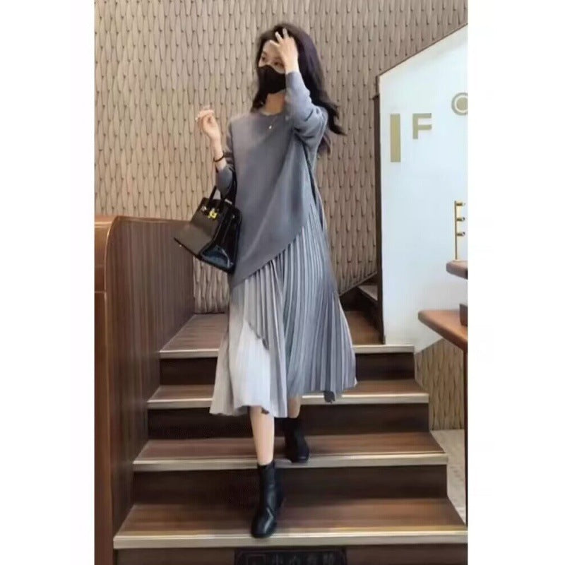 Two-Piece Knit Sweater Dress