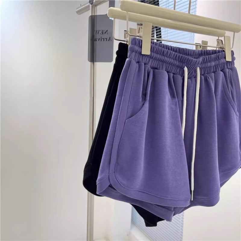 Wide-Leg Cotton Shorts