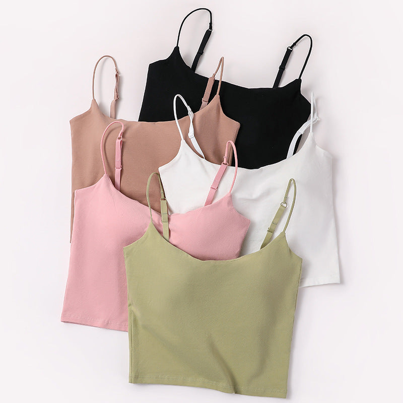 Women's Cotton One-Piece Vest – Chest Pad & Stylish Back