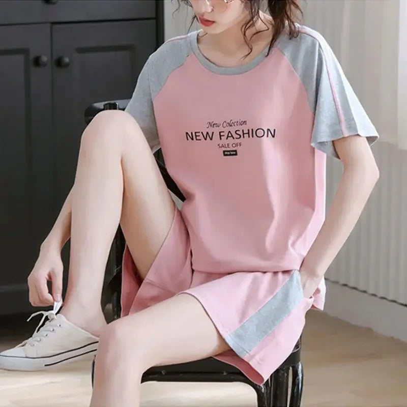 Plus Size Korean Shorts Suit Women