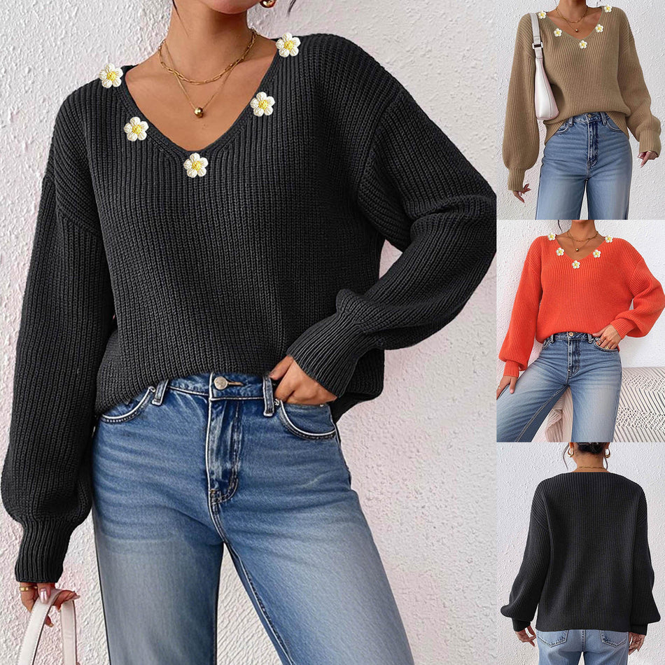 Women’s V-Neck Pullover Sweater