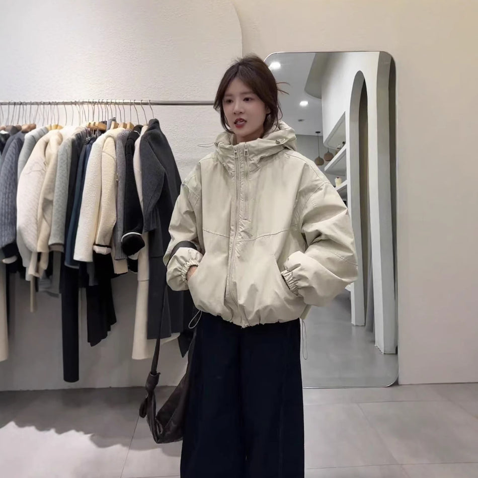 2025 Lazy Style Double-Zipper Women’s Windproof Jacket