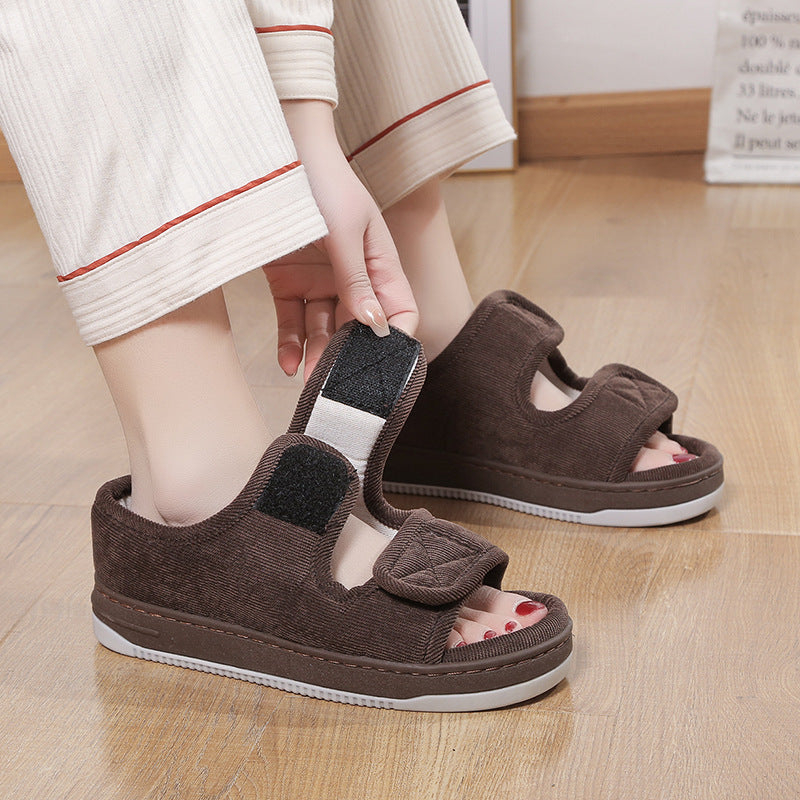 Linen Non-Slip Slippers for Elderly – Plus Size