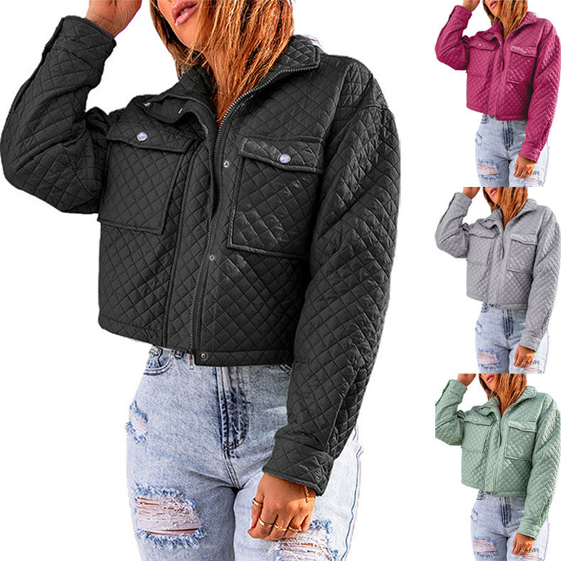 Loose Long-Sleeve Zipper Coat