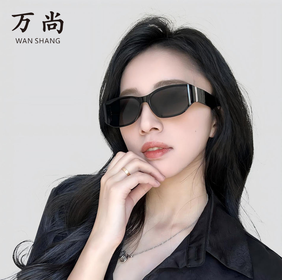 Women’s Curved Cat-Eye Sunglasses