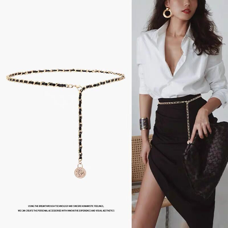 Love Bead Chain Belt – Cute Metal Waist Chain for Women
