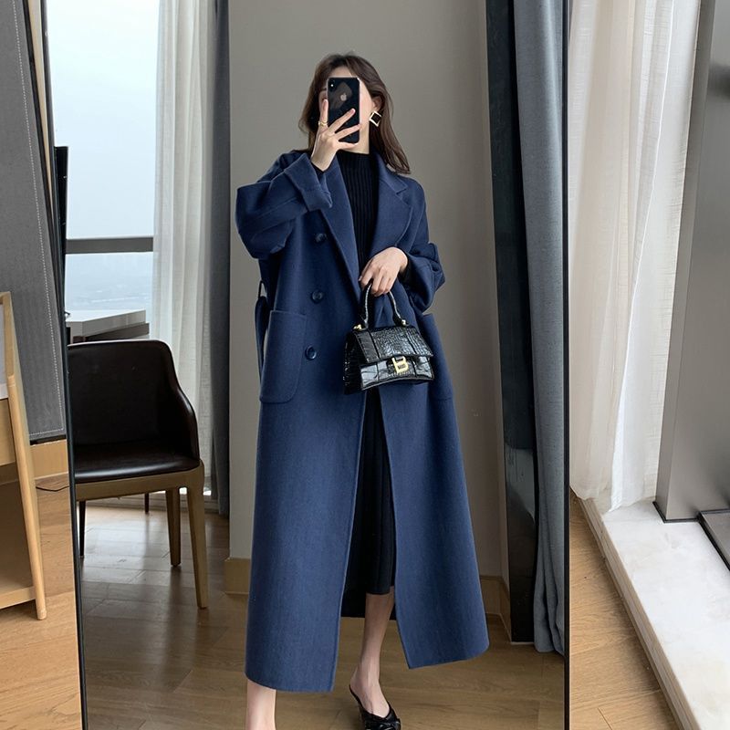 Women’s Woolen Coat Autumn Winter Plus Size Long