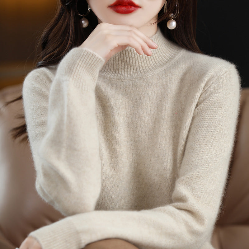 Women’s Half Turtleneck Warm Sweater for Autumn & Winter