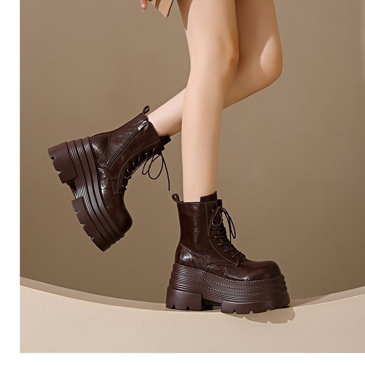 Women’s British Style Thick-Soled Martin Boots 2025