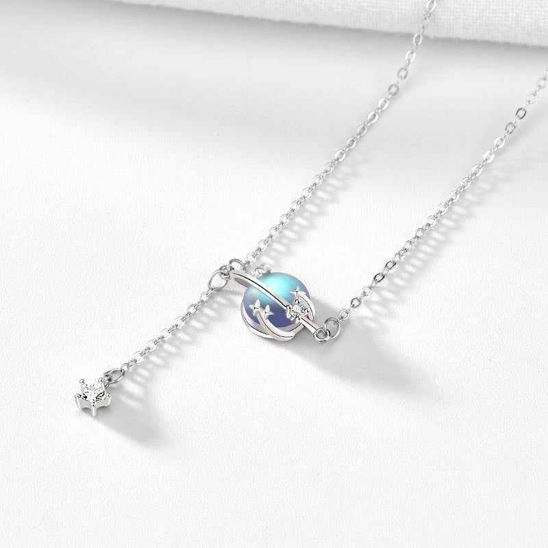 Moonstone Planet Bracelet – 925 Silver Mori Girl Style