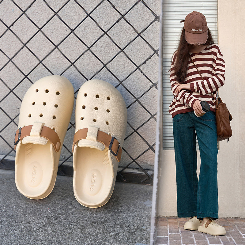 Women’s Birkenstock Style Closed-Toe Sandals Thick Sole