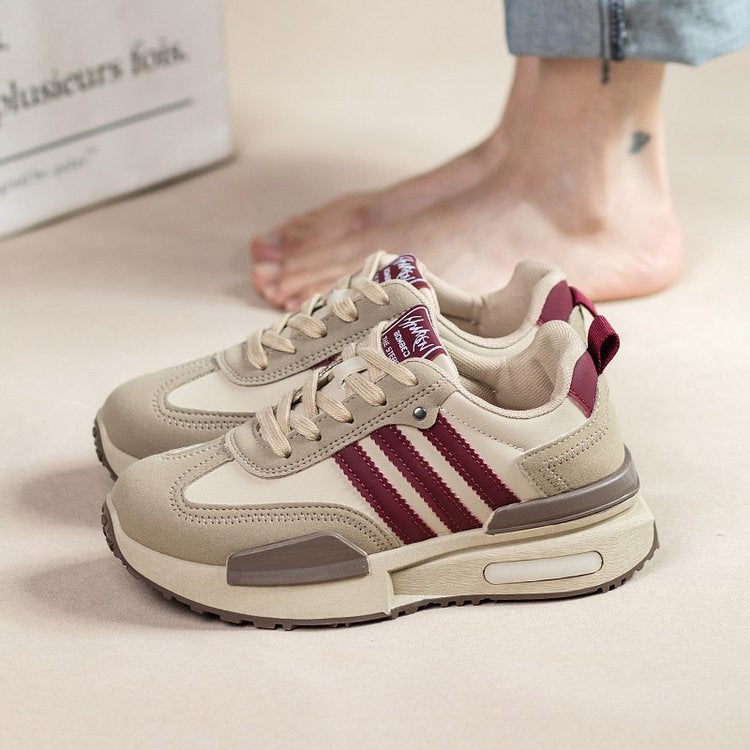 Argan Height-Increasing Casual White Sneakers for Women
