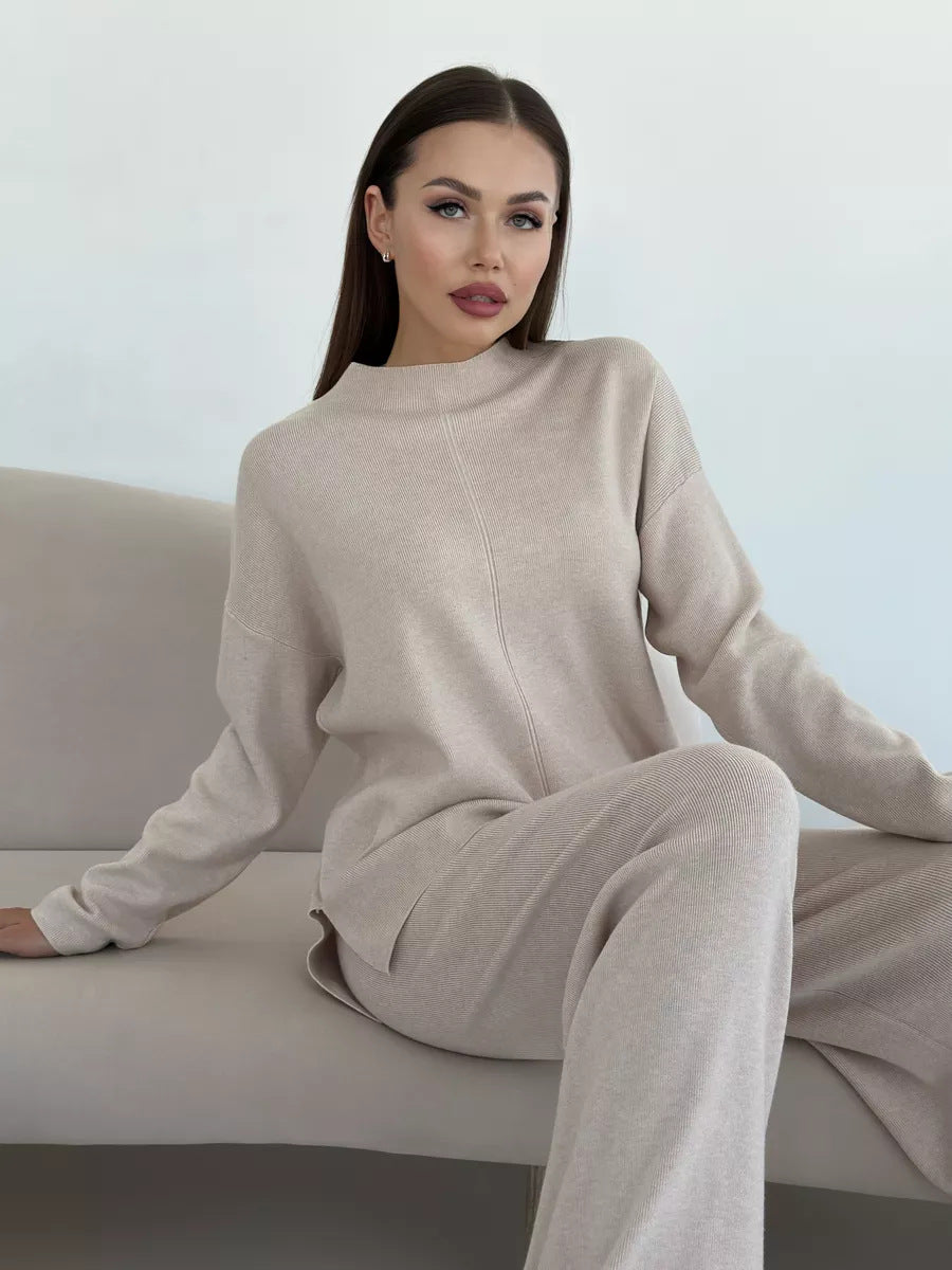 Women’s Russian-Style Loose Sweater & Trousers Set