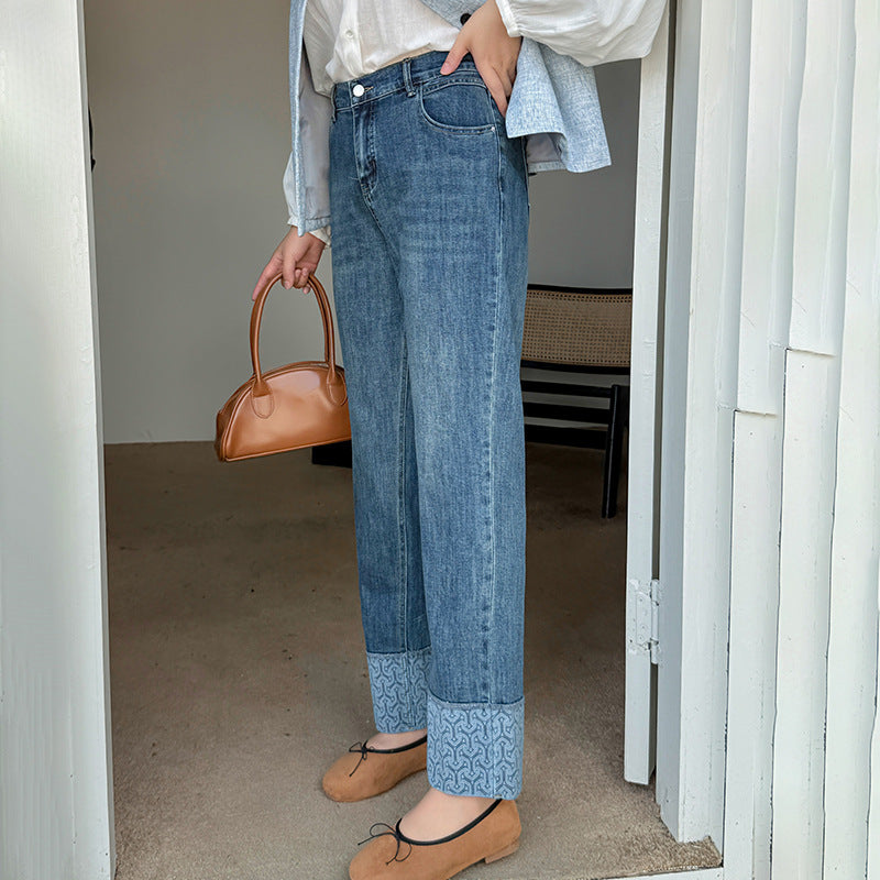Women’s Blue Denim Straight Pants