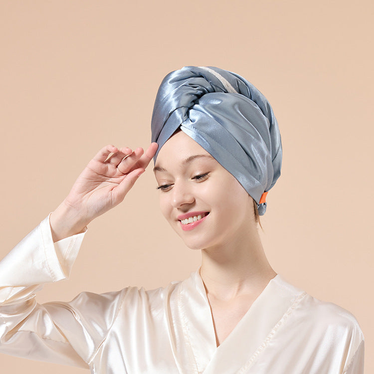 Silk Waffle Hair Drying Cap – Large & Quick-Dry
