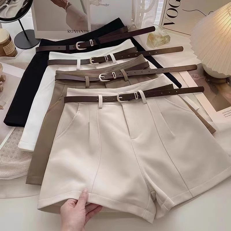 Retro Hong Kong Style Wide-Leg Shorts