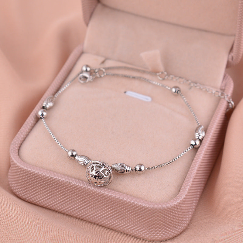 925 Silver Palace Bell Anklet – Retro Summer 2025
