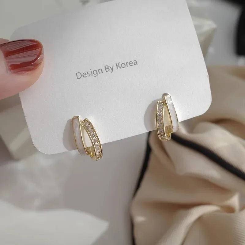 Korean Style Simple S925 Silver Earrings