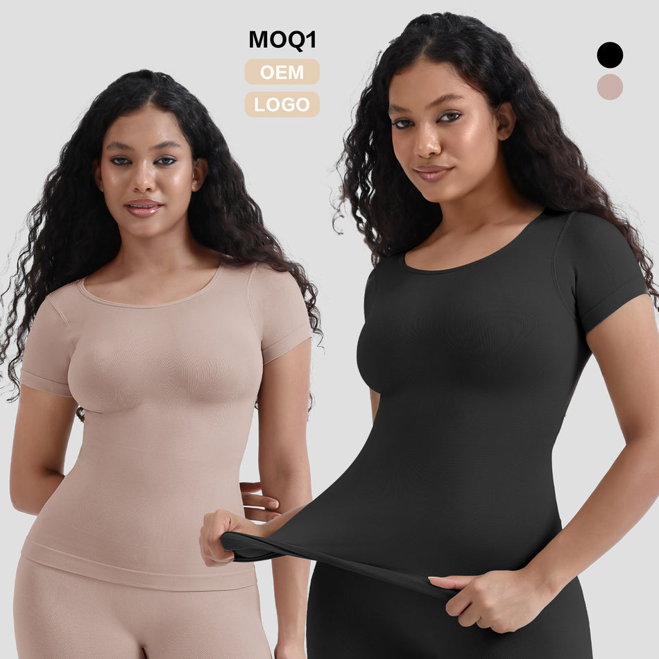 Seamless Short Sleeve Shaping T-Shirt – Tummy Control Corset
