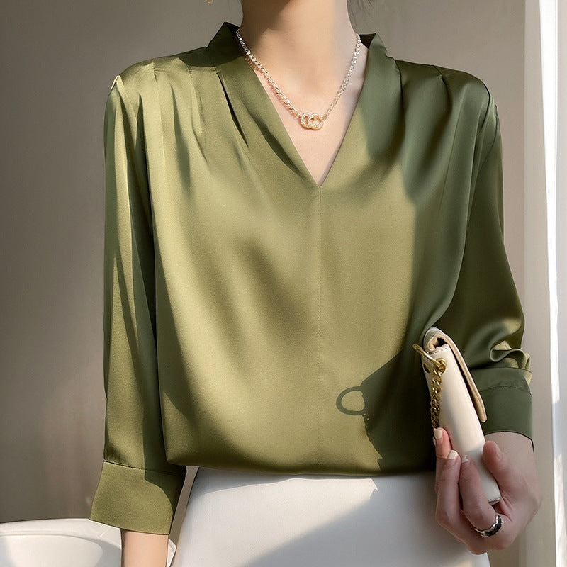 Women’s Imitation Mulberry Silk Satin Blouse