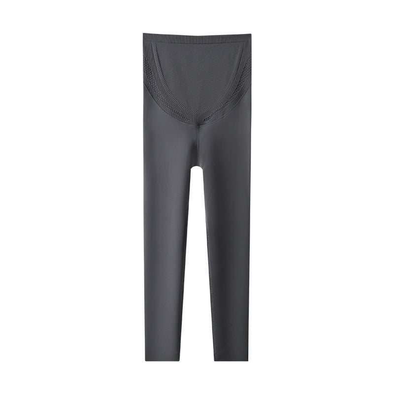 Fleece Shark Maternity Leggings High Stretch Winter