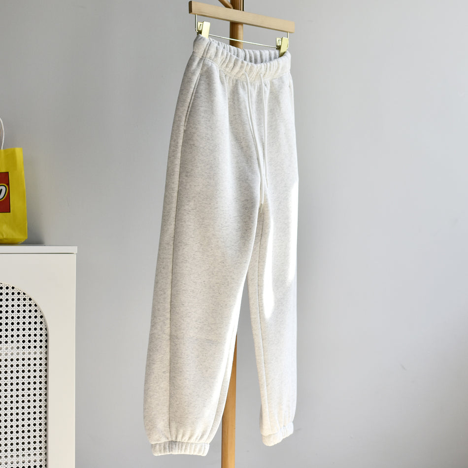 Cotton Straight-Leg Jogger Sports Pants Women