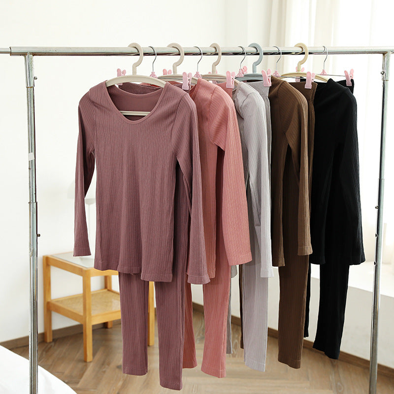 Women’s Solid Thermal Underwear Set