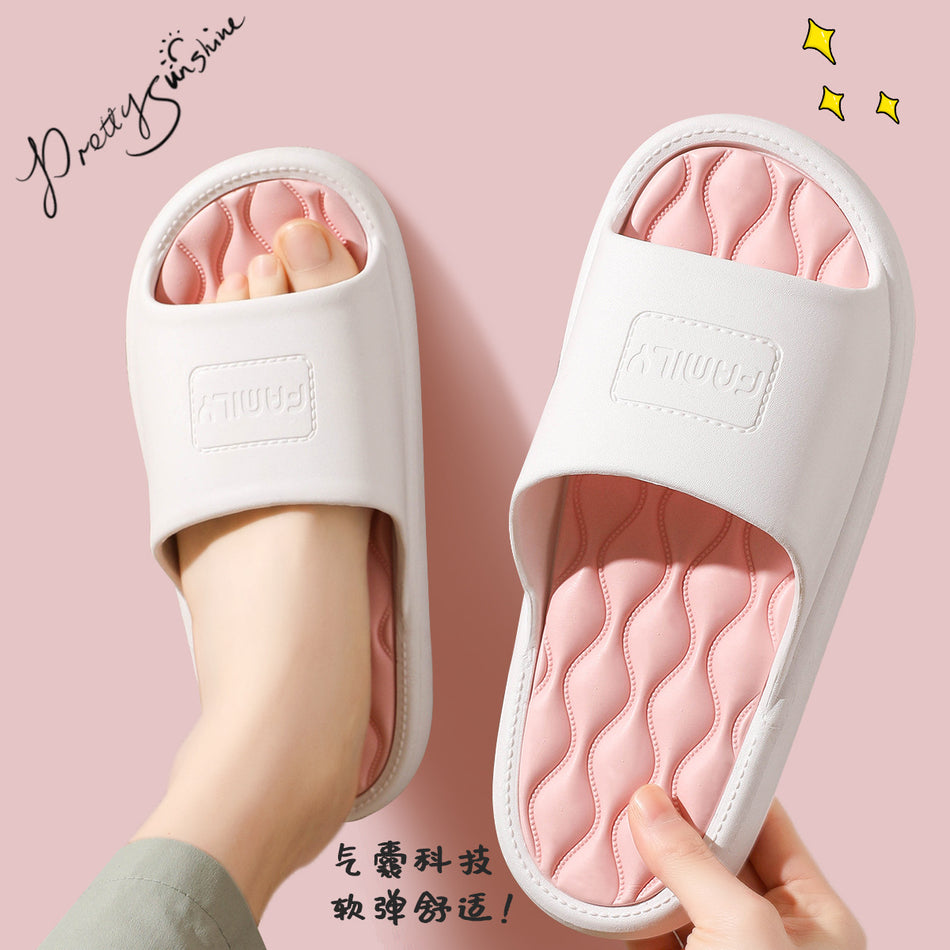 Jielia Thick-Soled Slippers – Women's 2024 Indoor Anti-Slip Slides