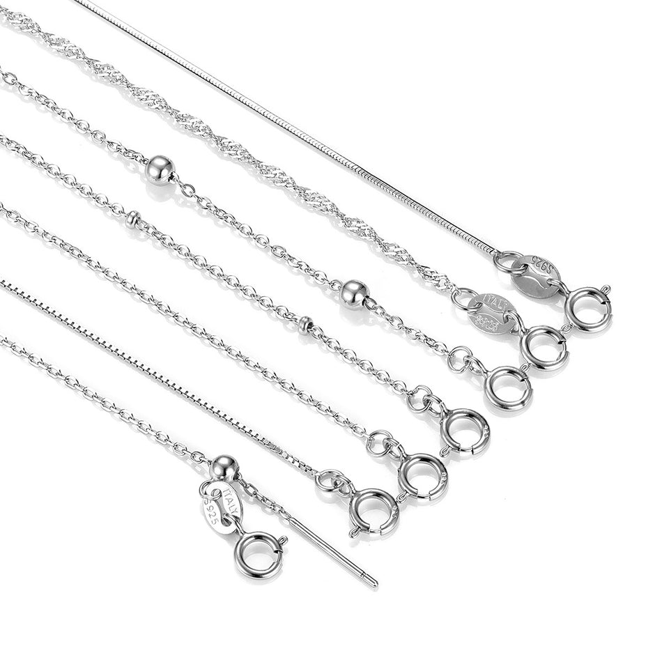 S925 Gold Plain Clavicle Chain Women