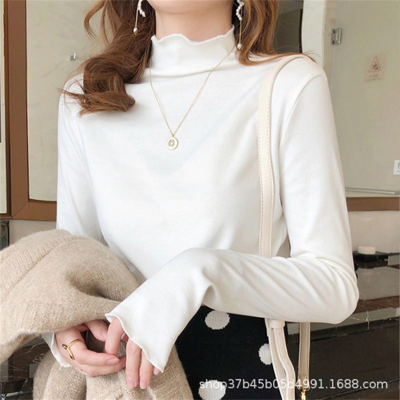 Velvet White Slim Long Sleeve Base Top